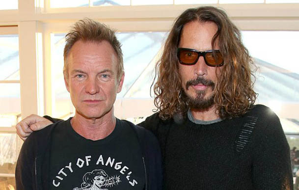 Sting e Chris Cornell tocam juntos clássicos do The Police e Soundgarden; assista