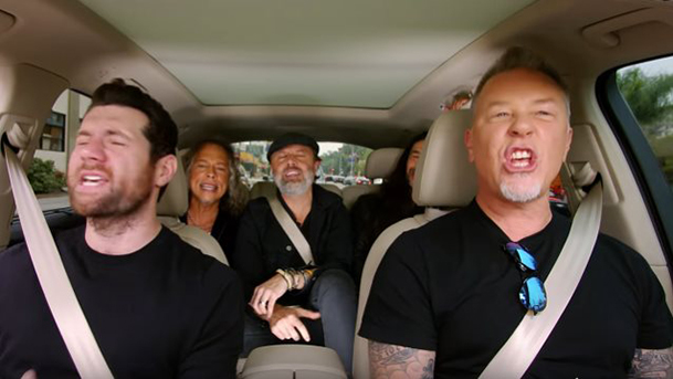 Metallica canta Rihanna em novo trailer de ‘Carpool Karaoke’; veja