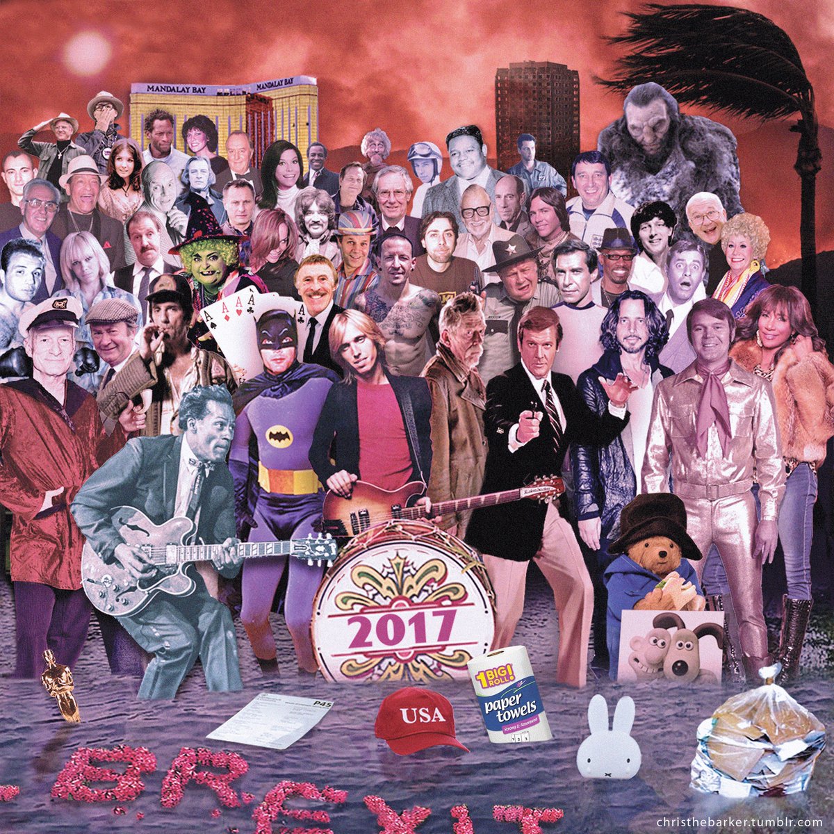 Artista recria capa de ‘Sgt. Pepper’s’ com personalidades que se foram em 2017