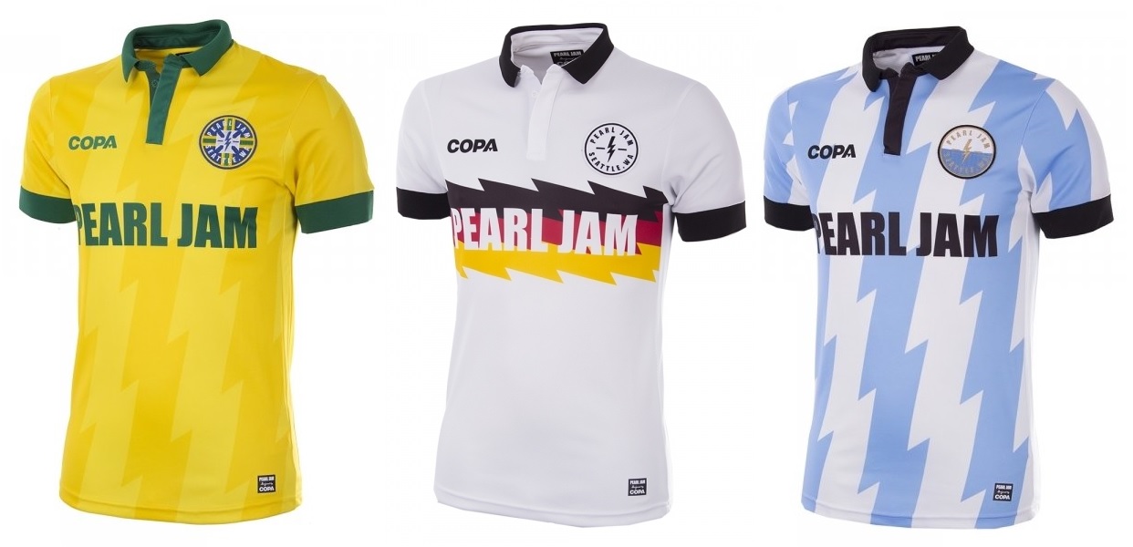 Pearl Jam lança camisetas personalizadas da Copa do Mundo