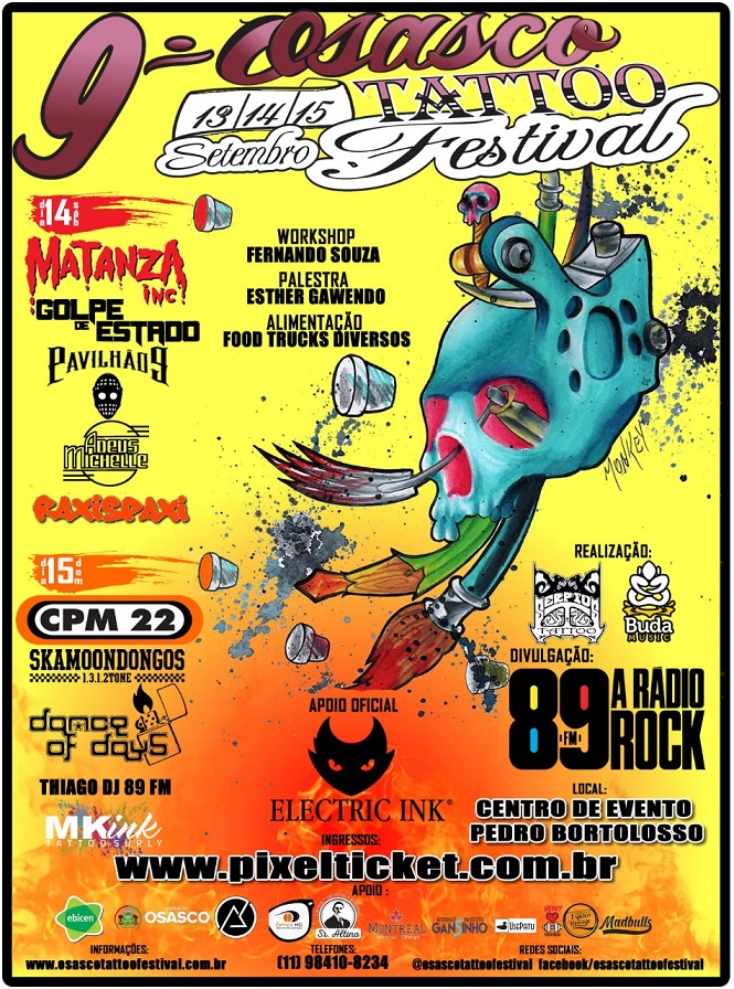 CPM 22, Matanza inc e Pavilhao 9 tocam no Osasco Tattoo Festival 2019