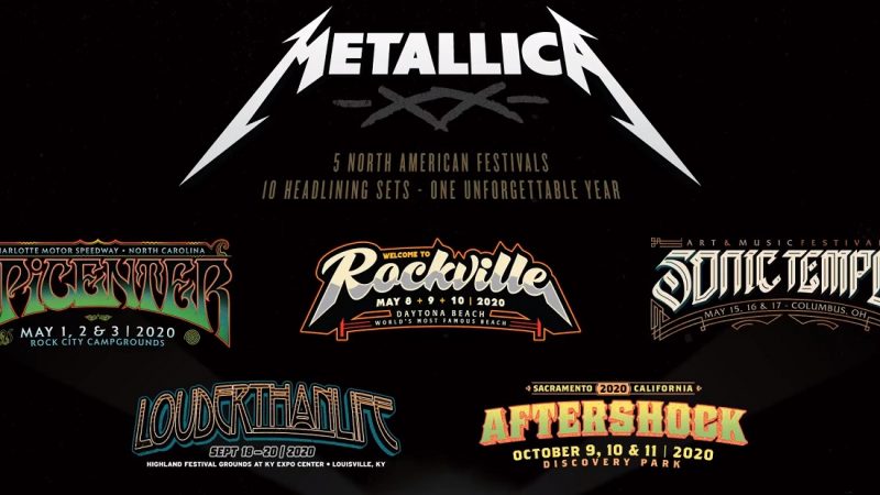 Metallica anuncia dez shows em cinco festivais em 2020