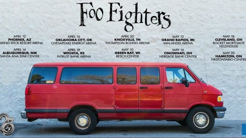 Foo Fighters anuncia turnê de van para celebrar 25 anos de carreira