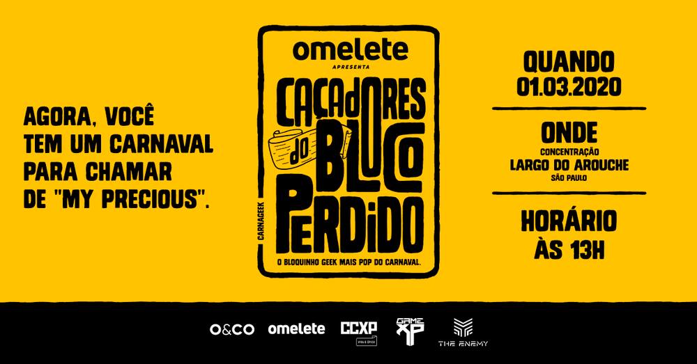 Omelete promove bloco ‘Carnageek: Caçadores do Bloco Perdido’ neste domingo