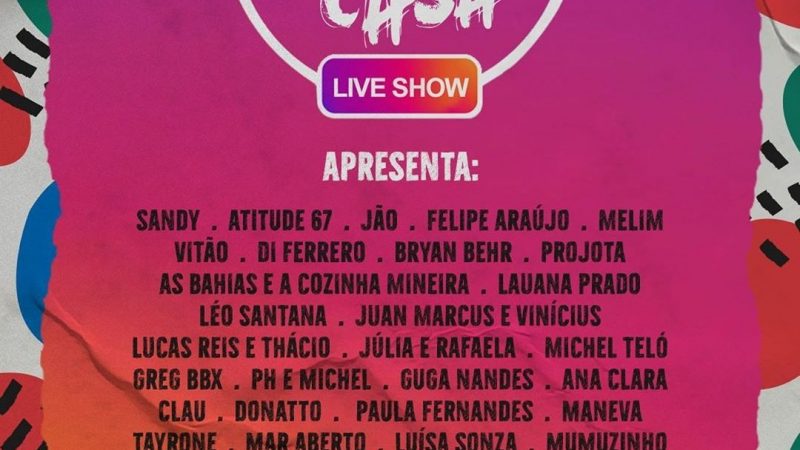 Sandy, Di Ferrero e Projota participam do Festival Música em Casa