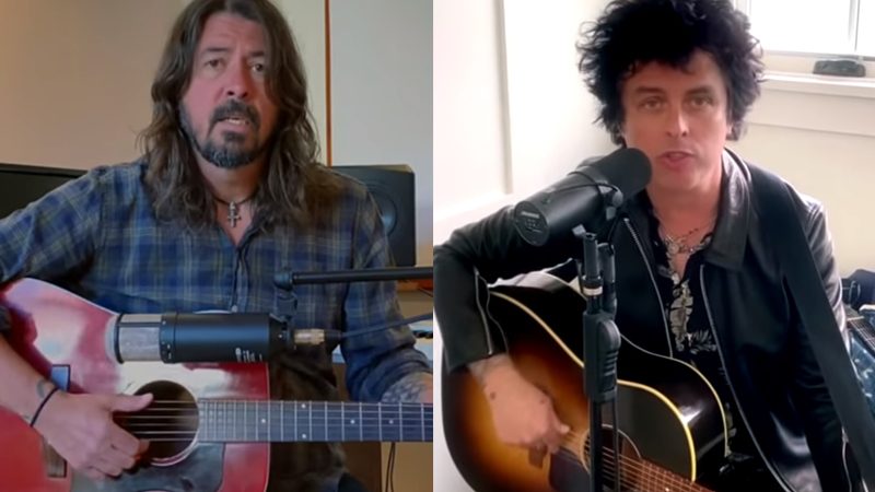 Dave Grohl, do Foo Fighters, e Billie Joe Armstrong, do Green Day, participam de festival online; assista