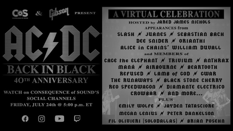 AC/DC: Slash, Dee Snider, Sebastian Bach e mais celebram 40 anos de ‘Back in Black’; assista