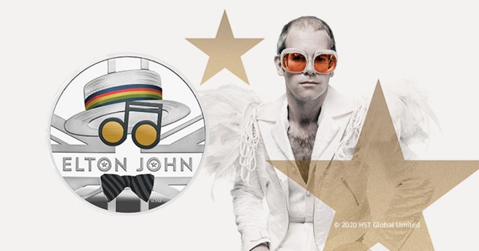 Elton John é homenageado com moeda no Reino Unido