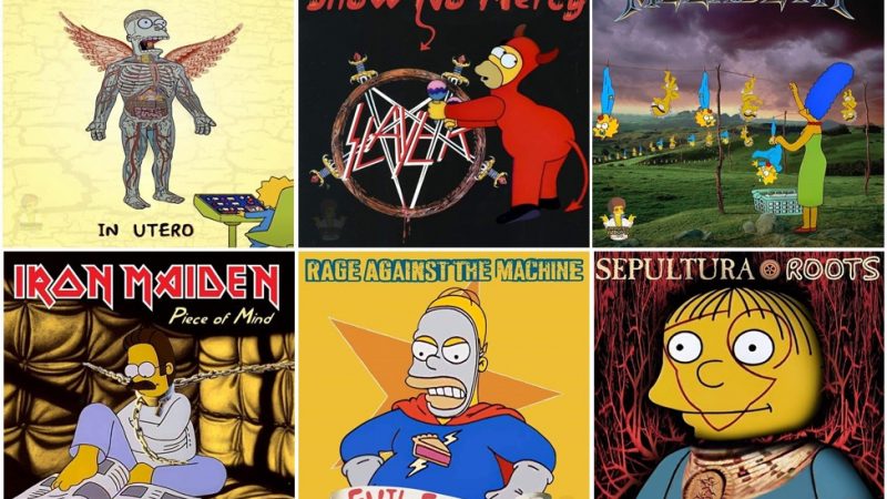 Simpsons recriam capas de discos clássicos do rock