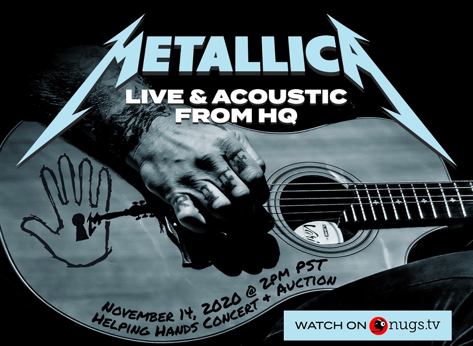 Metallica anuncia live acústica beneficente