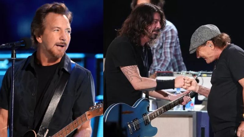 Vax Live: confira shows de Eddie Vedder e Foo Fighters com Brian Johnson (AC/DC)