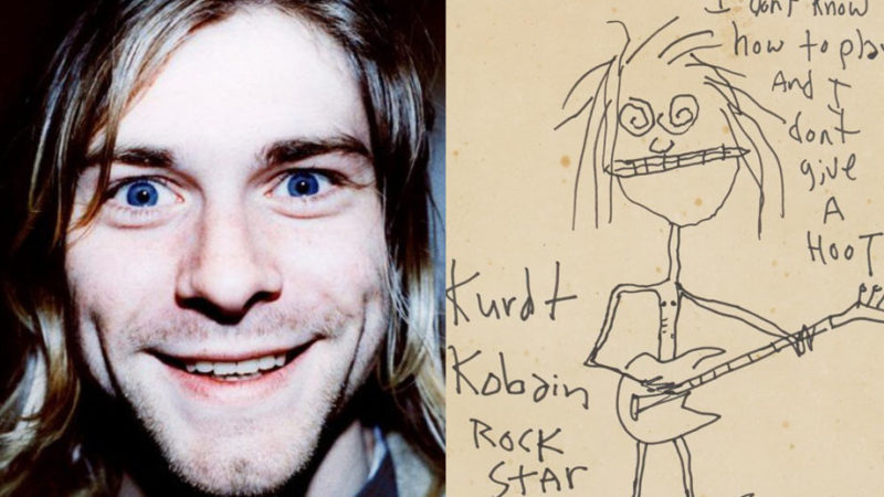 Nirvana: caricatura feita por Kurt Cobain é leiloada por mais de 1 milhão de reais