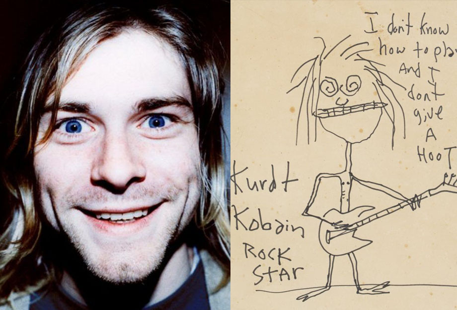 Nirvana: caricatura feita por Kurt Cobain é leiloada por mais de 1 milhão de reais