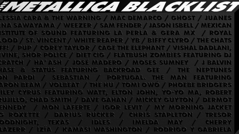 Metallica lança 'The Metallica Blacklist' com Corey Taylor, Dave Gahan, Miley Cyrus, Ghost e mais