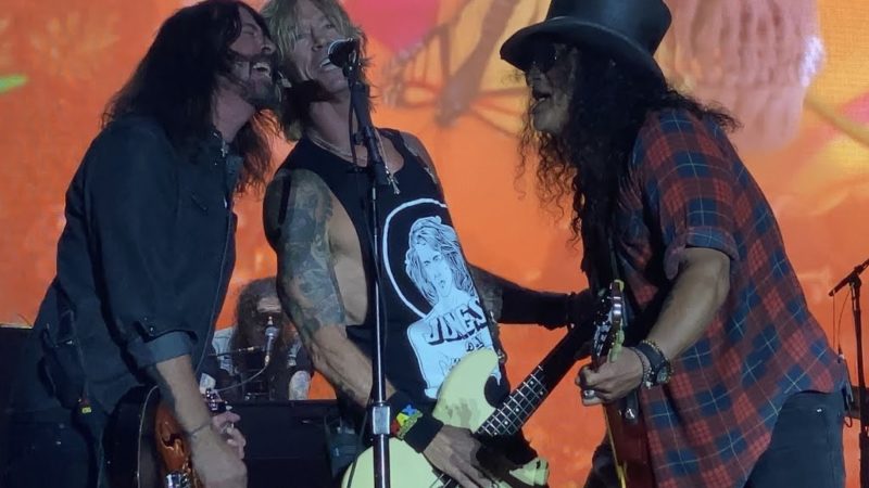 Guns N’ Roses divulga vídeo profissional de ‘Paradise City’ com Dave Grohl
