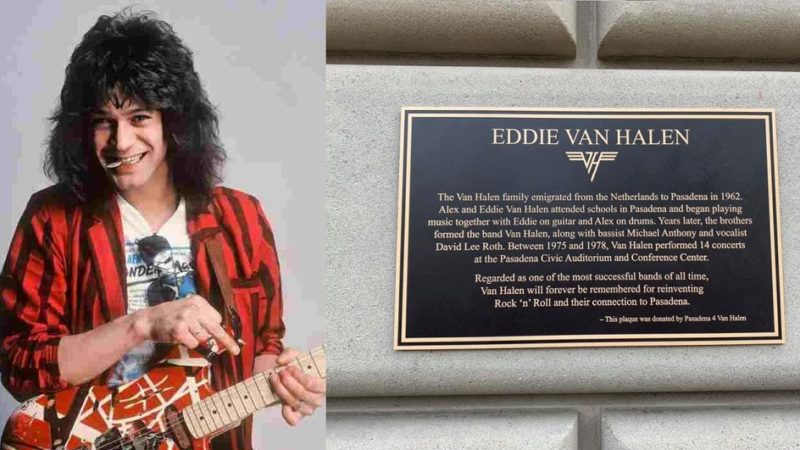 Placa em homenagem a Eddie Van Halen é inaugurada em Pasadena