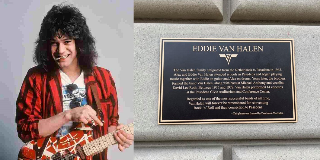 Placa em homenagem a Eddie Van Halen é inaugurada em Pasadena