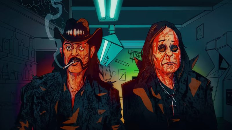 Ozzy Osbourne e Lemmy Kilmister enfrentam alienígenas em clipe animado de 'Hellraiser'