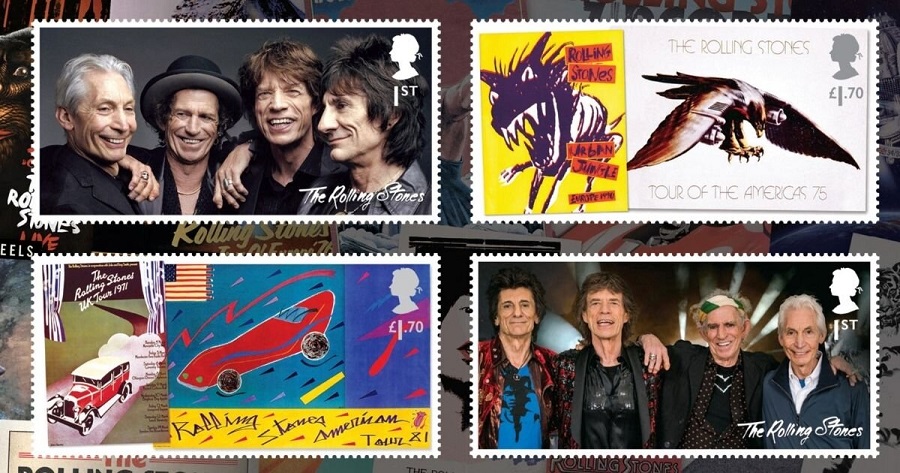 Rolling Stones ganham homenagem em selos postais no Reino Unido