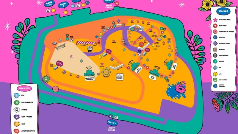 Lollapalooza Brasil 2022 divulga mapa oficial do festival