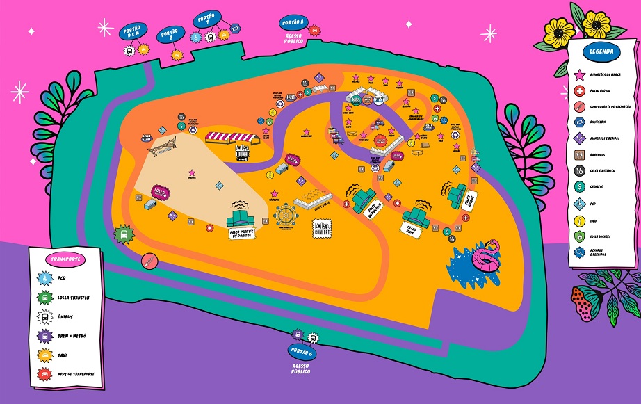 Lollapalooza Brasil 2022 divulga mapa oficial do festival