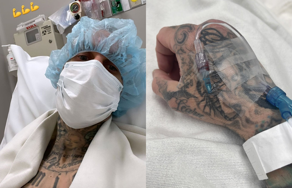 Blink-182: Travis Barker divulga fotos na sala de cirurgia