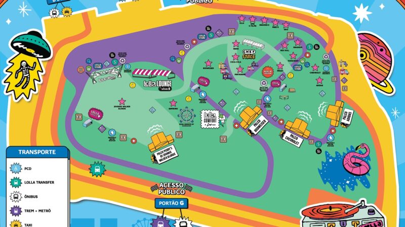 Lollapalooza Brasil 2023 divulga mapa oficial do festival